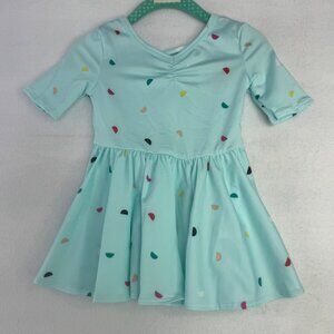 Dotdotsmile Dress Size 6/12 Month Blue with Multicolor Dots New With Tags